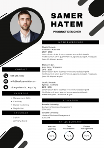 Grey & white minimal resume (2)